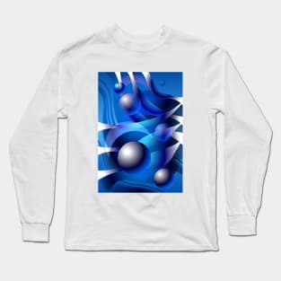 WATERMOON Abstract Digital Art #06 Long Sleeve T-Shirt